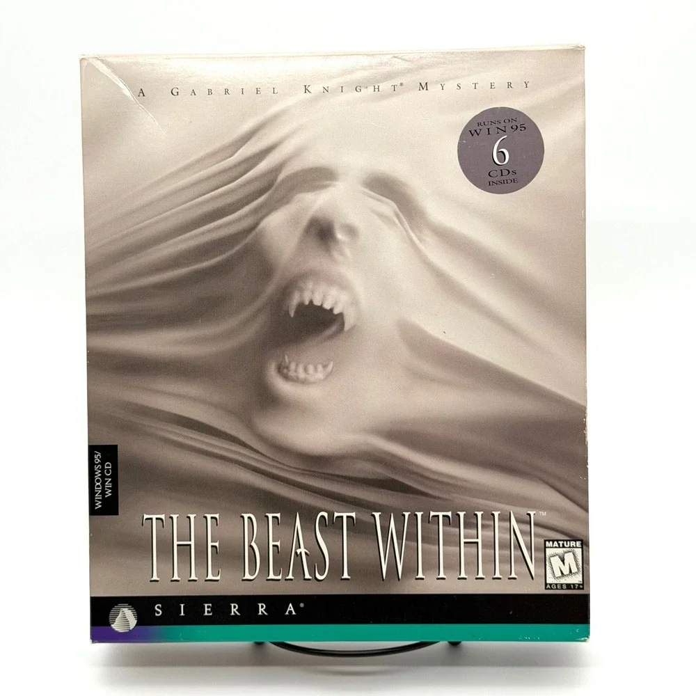 Beast Within Gabriel Knight Mystery PC Game 1995 Big Box Sierra Complete 6 CD